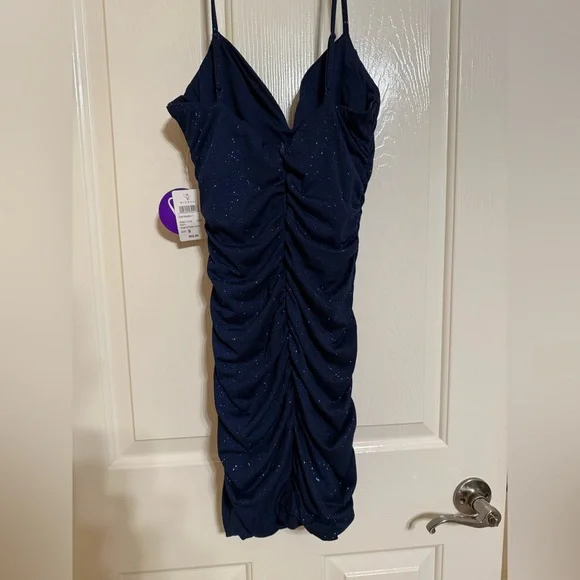 NWT Windsor Navy Sparkle Mini Dress - Picture 7 of 8